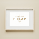 My Redeemer Lives Printable Wall Art