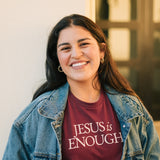 Jesus is Enough Graphic T-shirt in Cardinal