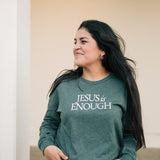 Jesus is Enough Long Sleeve T-shirt in Forest