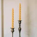 Spiral Beeswax Taper Candles